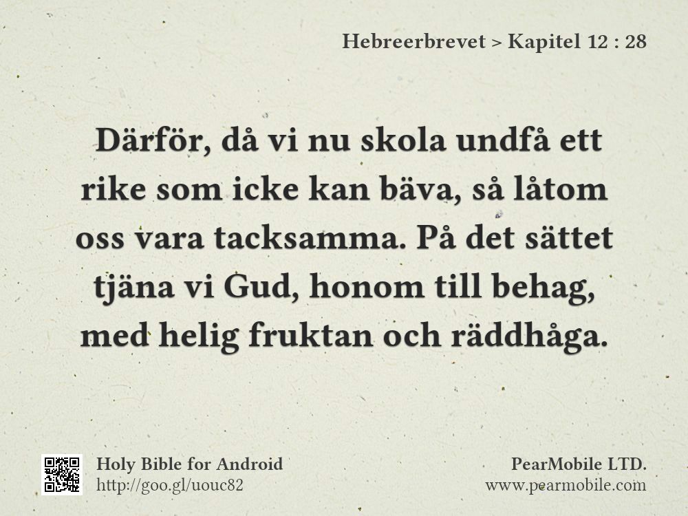 Hebreerbrevet, Kapitel 12:28